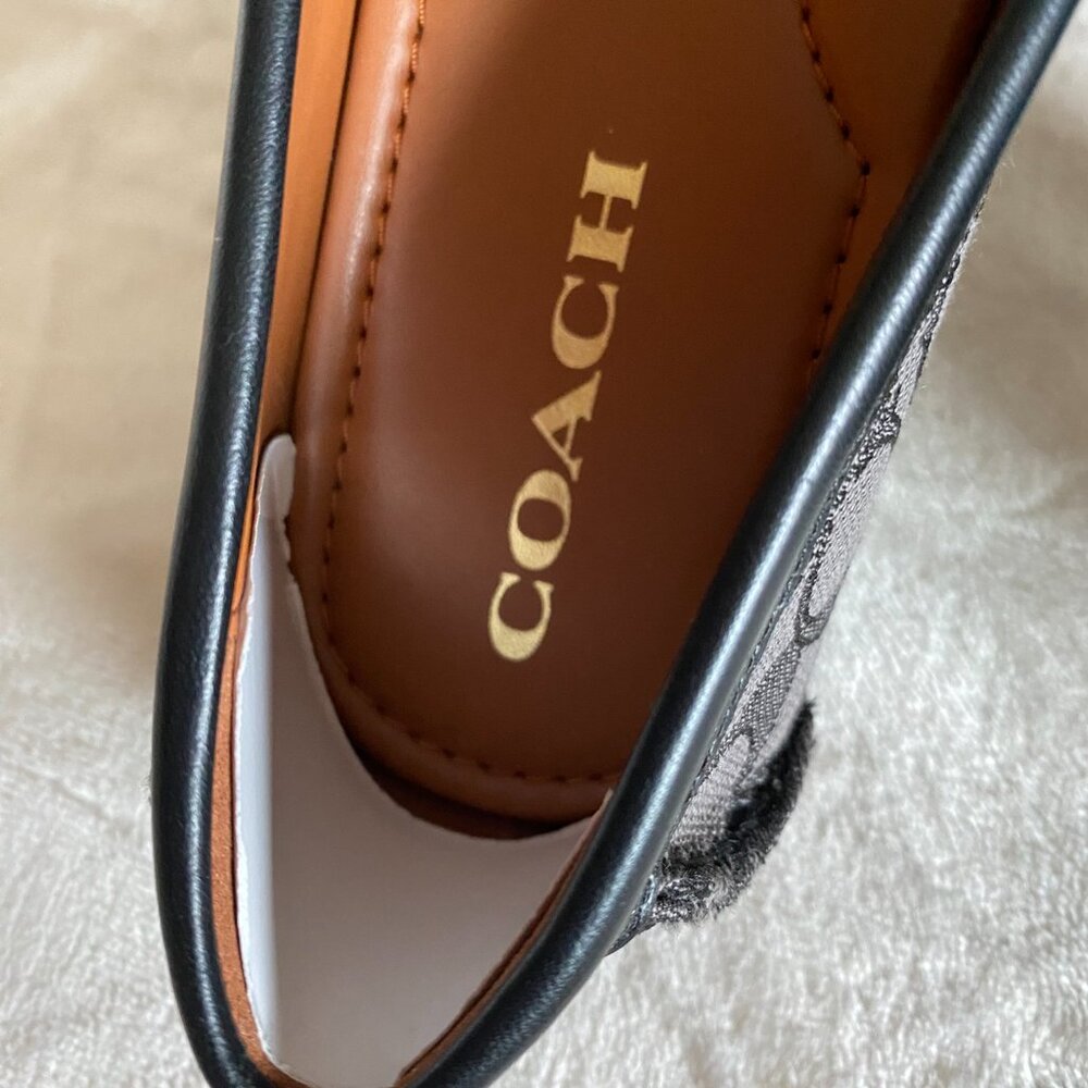 NIB! Coach Women's 8B Mona Driver In Signature Jacquard In Smoke/Black CC639 - Picture 8 of 12
